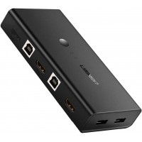 UGREEN HDMI Switch Box 2 In 1 Out KVM Sw...