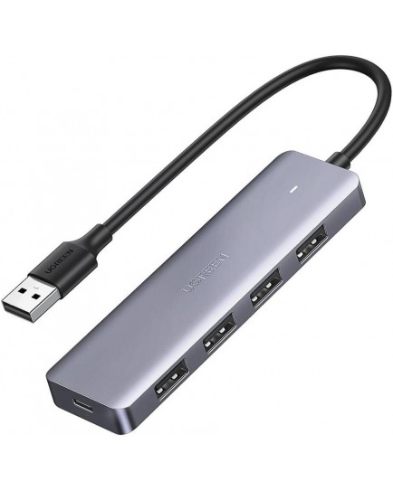 UGREEN 4-Port USB 3.0 Hub + Powered by USB-C, Metal Plated Shell, Ultra Slim 50985 UGREEN 4-Port USB 3.0 Hub + Powered by USB-C, Metal Plated Shell, Ultra Slim 50985