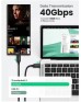 UGREEN Thunderbolt 4 40Gbps 100W Data Cable 2m (Black) 60621 UGREEN Thunderbolt 4 40Gbps 100W Data Cable 2m (Black) 60621
