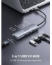 UGREEN USB 3.0 to Gigabit Ethernet + 3*USB 3.0 A Adapter (Gray) 60812 UGREEN USB 3.0 to Gigabit Ethernet + 3*USB 3.0 A Adapter (Gray) 60812