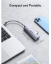 UGREEN USB 3.0 to Gigabit Ethernet + 3*USB 3.0 A Adapter (Gray) 60812 UGREEN USB 3.0 to Gigabit Ethernet + 3*USB 3.0 A Adapter (Gray) 60812