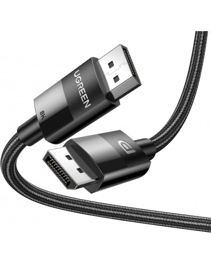 UGREEN DP 1.4 Male to Male Plastic Case Braided Cable 3m 80393 UGREEN DP 1.4 Male to Male Plastic Case Braided Cable 3m 80393