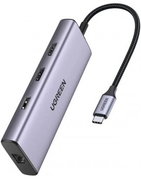 UGREEN USB-C to 2×USB 3.0+1×US...
