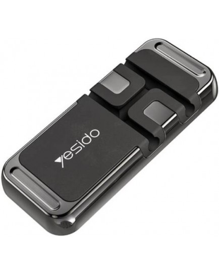 Yesido C113 Magnetic Phone Holder, Cable Management, Silicone Layer, Strong Magnetic Hold, 360° Rotation, Universal Compatibility, Cable Clip, Zinc Alloy + 4pcs N50 Magnets, Black | C113 Yesido C113 Magnetic Phone Holder, Cable Management, Silicone Layer, Strong Magnetic Hold, 360° Rotation, Universal Compatibility, Cable Clip, Zinc Alloy + 4pcs N50 Magnets, Black | C113