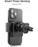 Yesido C163 Air Vent Spring Clip Phone Holder, Anti Slide, Transparent Panel, Non-Slip Silicone Pad, Universal Ball, ABS + PC + Solar Panel Material, Transparent/Black | C163 Yesido C163 Air Vent Spring Clip Phone Holder, Anti Slide, Transparent Panel, Non-Slip Silicone Pad, Universal Ball, ABS + PC + Solar Panel Material, Transparent/Black | C163