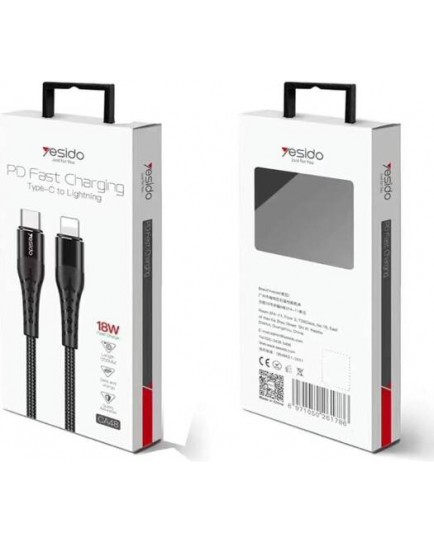 Yesido Pd Fast Charger Cable Ca48 Black | CA48 Yesido Pd Fast Charger Cable Ca48 Black | CA48