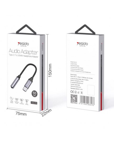 YAU20 Type-C to 3.5MM Aux Cord
