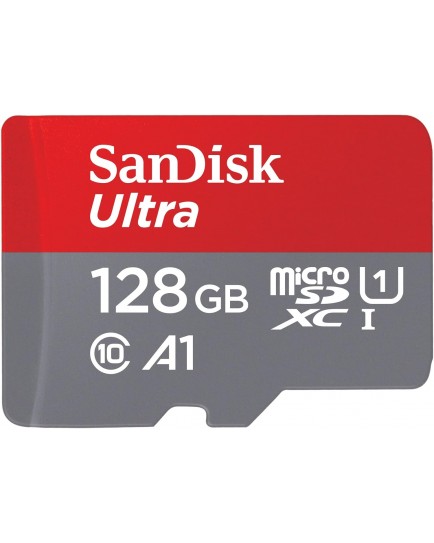 SanDisk Ultra 128GB microSDXC UHS-I, 140MB/s R, Memory Card, 10 Y Warranty, for Smartphones